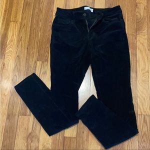 Loft size 0 Curvy skinny corduroy black pants